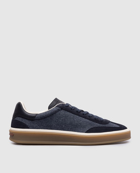 Loro Piana Сині комбіновані кросівки Tennis Walk FAO3340