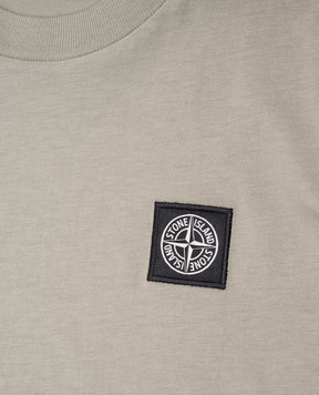 Stone Island Детская футболка цвета хаки с логотипом K1S162100002S004768
