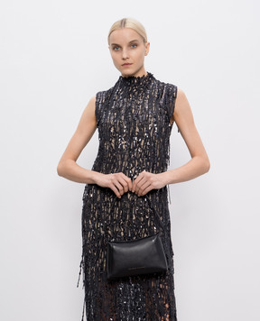 Brunello Cucinelli Черная кожаная сумка Duo MBFOD2663