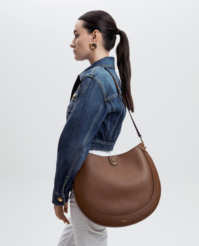 Bally Коричнева шкіряна сумка Lune WAS030VT769