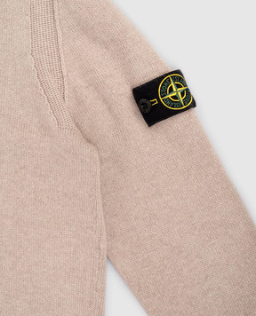 Stone Island Детский бежевый свитер с шерстью и кашемиром K2S165100002S00M1