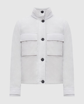 Woolrich Сіра пухова куртка з логотипом CFWWOU2049FRUT5182