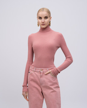 Dolce&Gabbana Розовый гольф из шерсти в рубчик FXW37TJCVXG