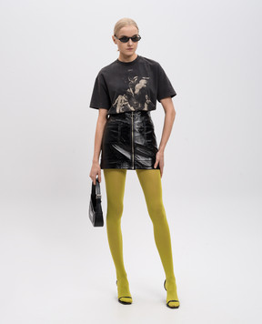 Off-White Серая футболка с принтом Martyrdom с логотипом OWAA089S25JER00A