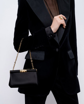 Dolce&Gabbana Черный клатч Marlene с гравировкой логотипа BB7635A7630