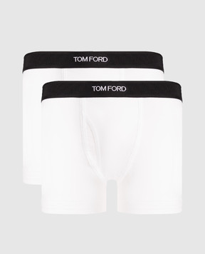 Tom Ford Набор белых трусов-боксеров с логотипом T4XC31410
