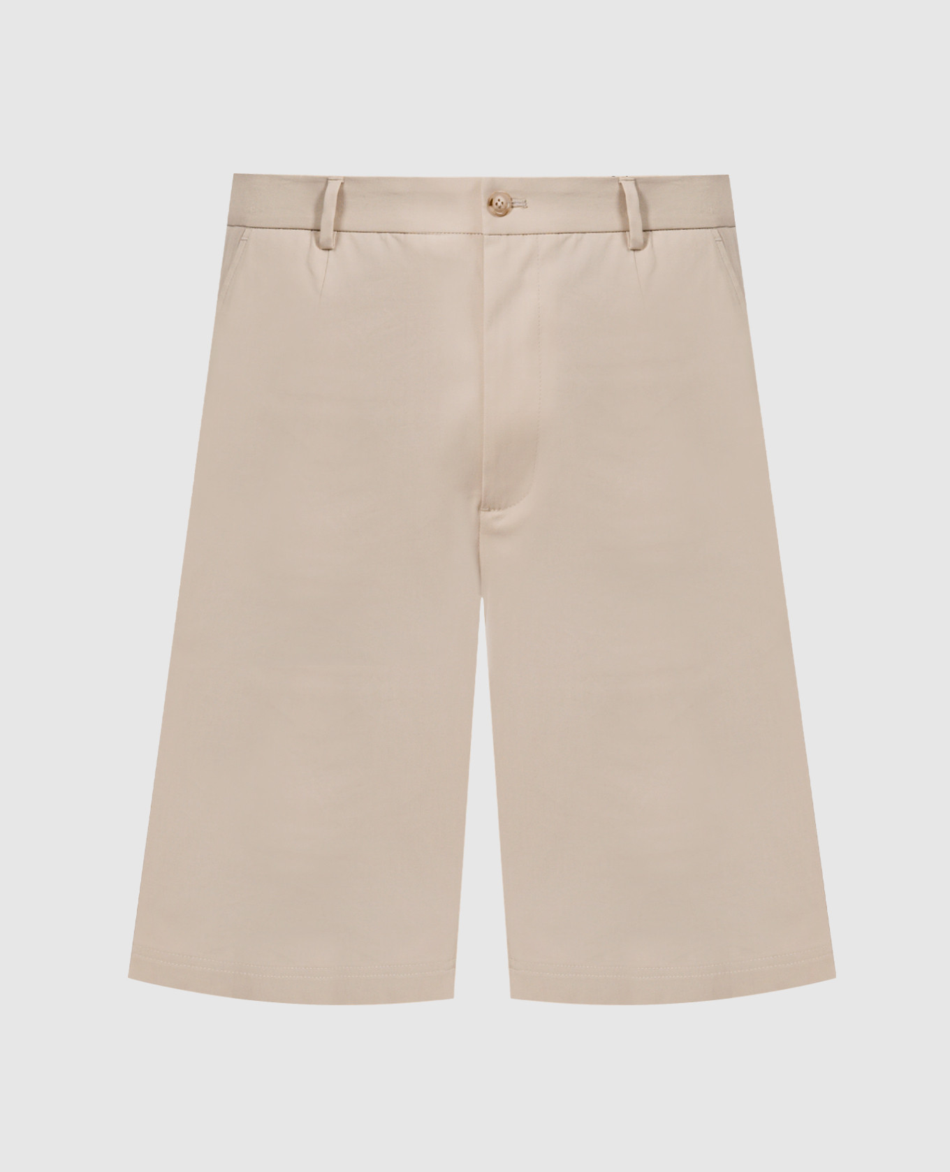 Beige shorts with logo