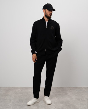 Brunello Cucinelli Черный бомбер с логотипом MM8319037G