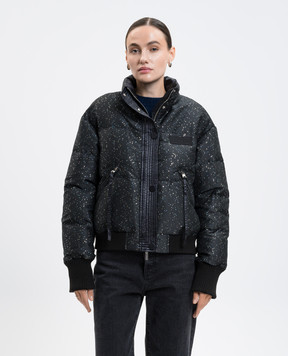 Be Florence Чорна пухова куртка з паєтками BE2516BLACK