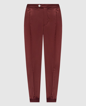 Brunello Cucinelli Спортивные брюки с вышивкой эмблемы MB4223580T