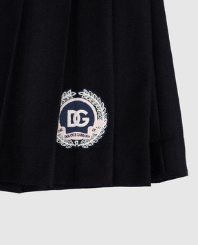 Dolce&Gabbana Дитяча синя спідниця-плісе з вовни L55I60FU28G