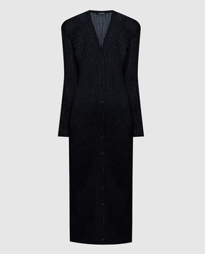 Tom Ford Чорна сукня в рубчик з люрексом ACK413YAX661