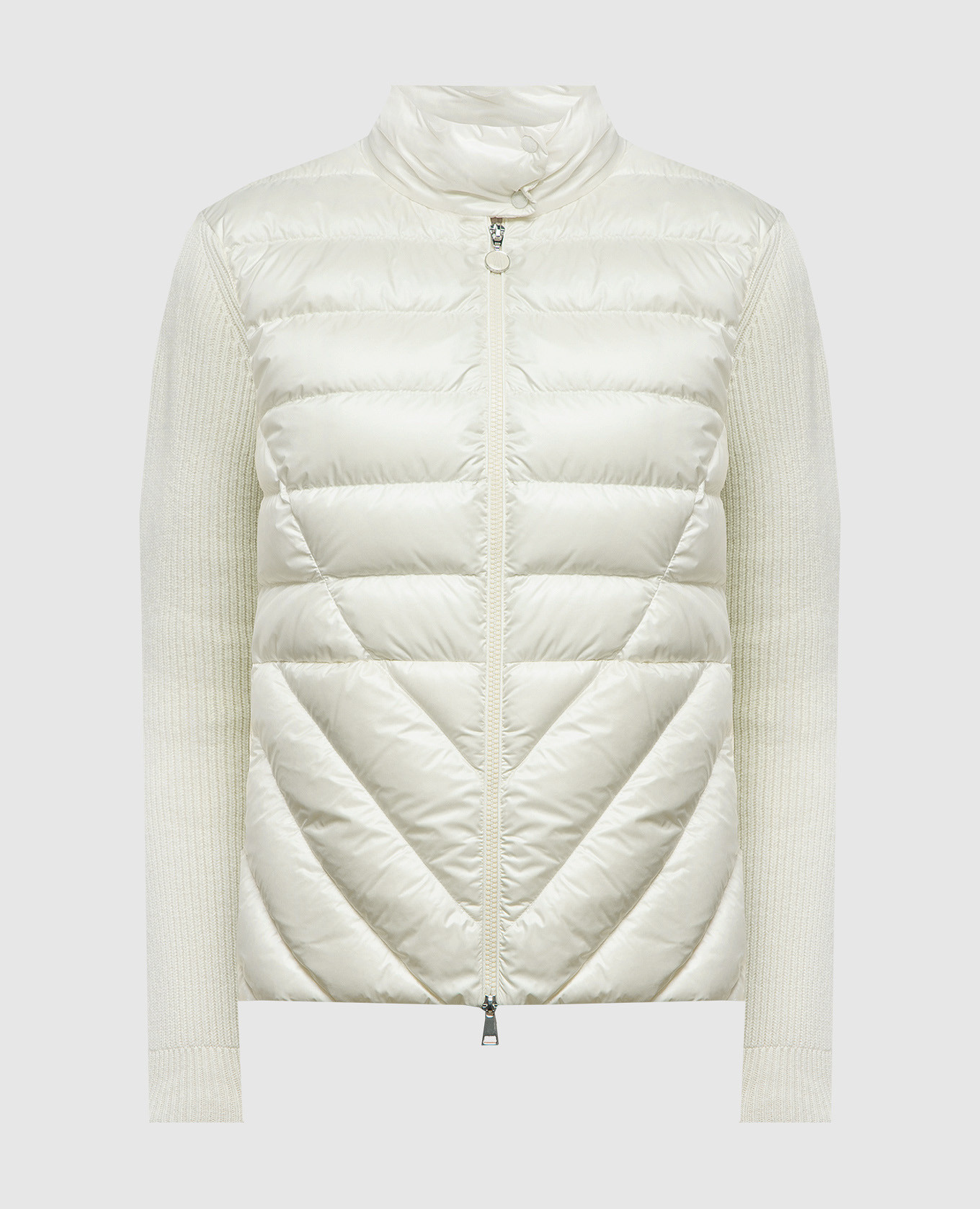 

Белая комбинированная куртка с нашивкой логотипа, Белый, Куртки