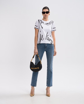 Balmain Белая футболка с принтом "Je t'aime" EF1EF000GE35