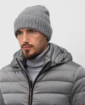 MooRER Серая шапка BERET из кашемира BERETCWS