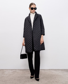 Max Mara Чорна стьобана куртка ARIANNA на запах ARIANNA