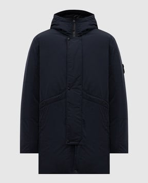 Stone Island Синій пуховик з логотипом K2S157100008S0026