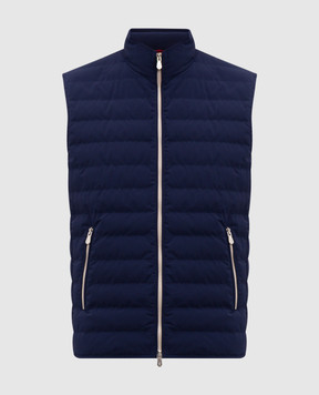 Brunello Cucinelli Синий стеганый пуховой жилет MM4911797