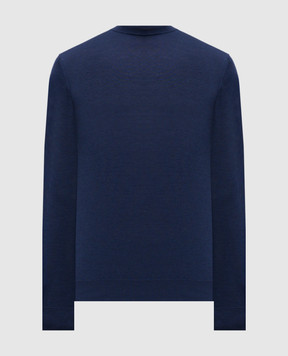 Doriani Cashmere Синій джемпер з вовни, шовку і кашеміру 18000Z79