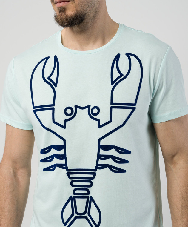 Vilebrequin Голубая футболка Thom с принтом THOAP355 изображение 5