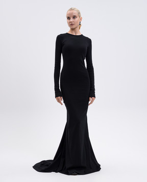 Ann Demeulemeester Чорна сукня максі B0011347FA045