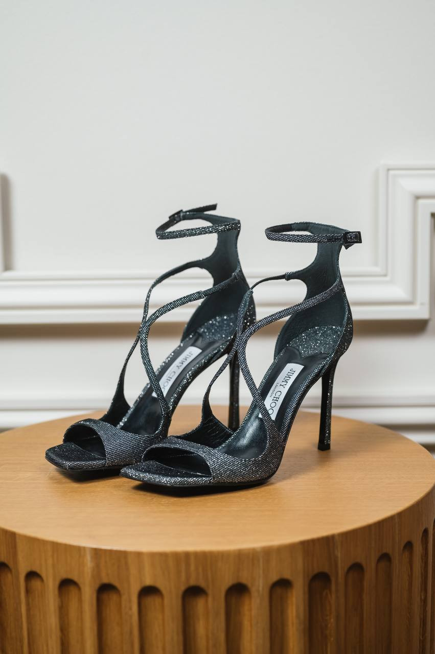 Jimmy Choo - Черные босоножки Azia 95 AZIA95JHZ купить в Symbol