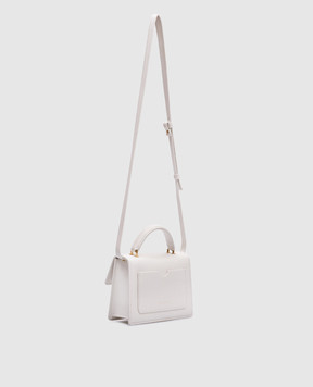 Off-White Белая кожаная сумка мини Jitney OWNP063C99LEA001