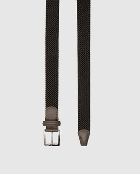 Kiton Зелений ремінь з плетінням USC3688N01154