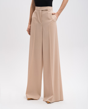 Max Mara Бежевые палаццо NINFA из шерсти NINFA