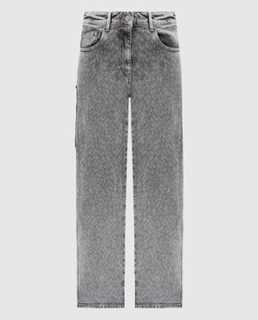 Twinset Серые джинсы с эффектом потертости 252AP2480