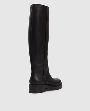 Babe Pay Pls Чорні шкіряні чоботи 519201KO