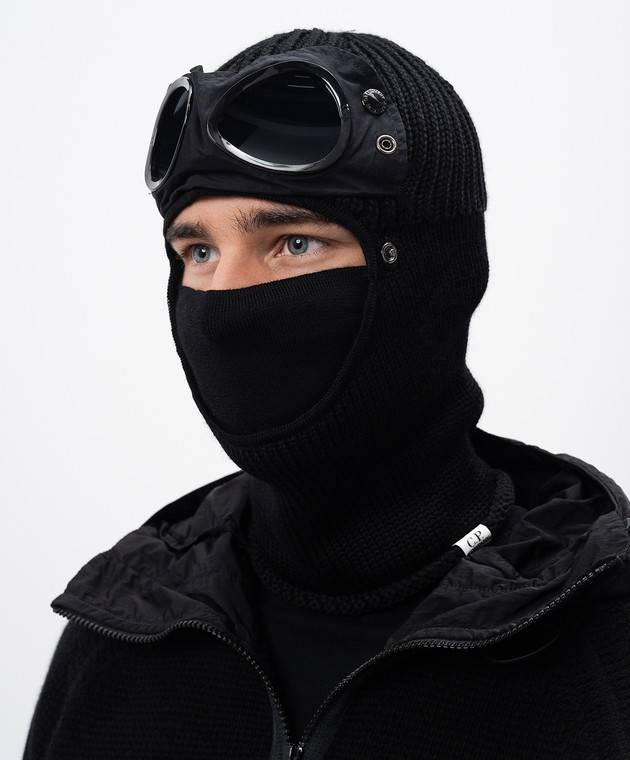 C.P. Company Чорна балаклава з вовни з окулярами MAC301A005509A зображення 2