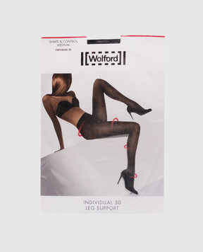 Wolford Чорні колготи Shape&Control Medium 50 Den 18600ВЛ16