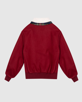 Dolce&Gabbana Дитяча бордова куртка з вовною з аплікацією L51B98G7NPF812+