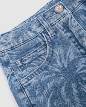 Balmain Детские синие джинсовые шорты в узор BW6A99Z2882410