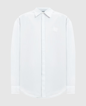 MSGM Белая рубашка с монограммой логотипа монограмма. 3740ME02247505