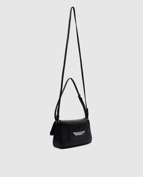 Off-White Черная кожаная сумка кросс-боди Jitney 0.7 Quote OWNN18BC99LEA001
