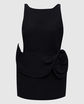 Magda Butrym Чорна сукня-футляр міні з квітковою аплікацією DRESS19231425