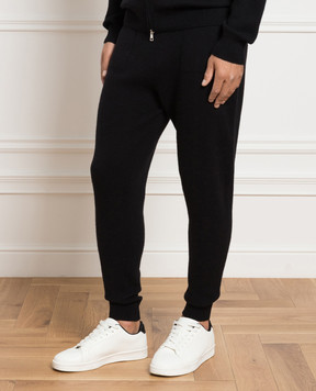 Cashmere&Whiskey Черные спортивные штаны из кашемира MU8641307341PF3XL
