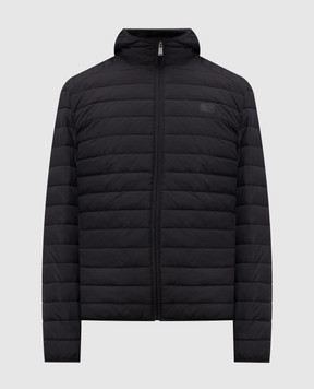 Trussardi Чорна стьобана куртка з емблемою F004M000009NMO801N10