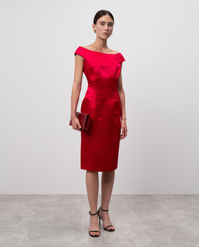 Christian Dior Рожева сукня-футляр з льоном 5E21664A1332