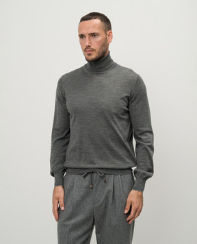 Brunello Cucinelli Серый гольф из шерсти и кашемира M2400103