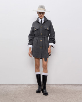 Brunello Cucinelli Сірий кардиган з вовни, кашеміру та шовку M16725116