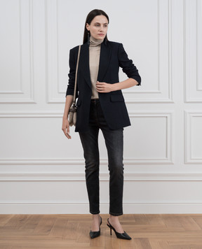Brunello Cucinelli Бежевый гольф с кашемиром и шелком с люрексом. M41800063P