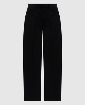 Alexander Wang Чорні штани з вовни з нашивкою логотипа 1WC1254783