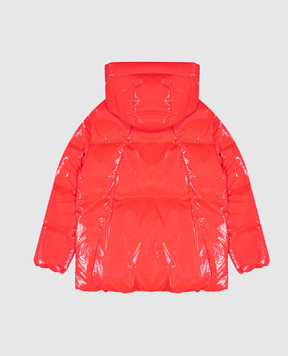 Moncler ENFANT Дитячий червоний пуховик з нашивкою логотипа 1A00088596T21214