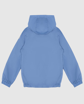Moncler ENFANT Дитяча синя вітровка Ambertine з логотипом 1A000355968E810