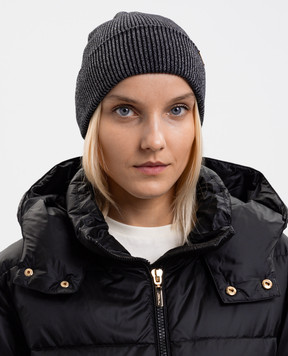 Twinset Чорна шапка з люрексом 252LI4BKK