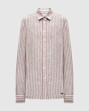 Max Mara Weekend Рубашка JOSEF из льна в полоску JOSEF