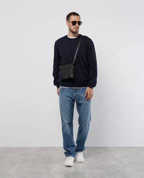 A.P.C Синій джемпер із вовни з вишивкою логотипа WVAWMH23285